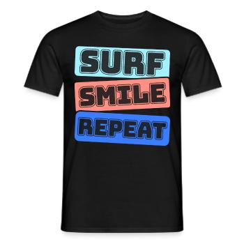 Surf, kitesurf, wakeboard, beach surfers - T-shirt homme - noir - Devant - AI Model Male 178 light (178cm)