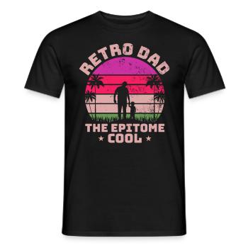 Retro Vintage Daddy 60s 70s 80s 90s Costume de fête - T-shirt homme - noir - Devant - AI Model Male 178 light (178cm)