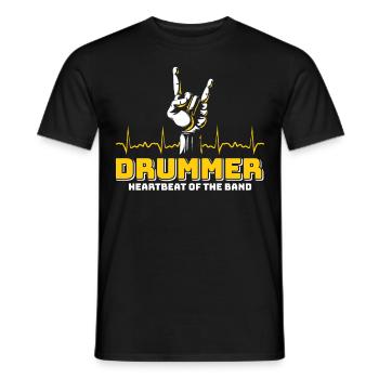 Drummers Drummers Drummers Drummers - Men's T-Shirt - black - Front - AI Model Male 178 light (178cm)
