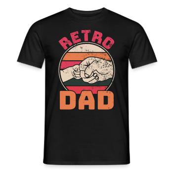 Retro Vintage Daddy 60s 70s 80s 90s Costume de fête - T-shirt homme - noir - Devant - AI Model Male 178 light (178cm)