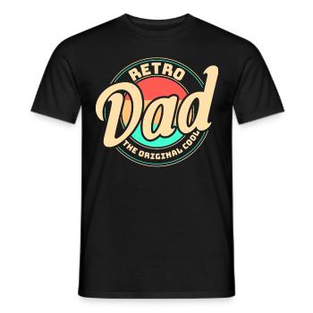 Retro Vintage Daddy 60s 70s 80s 90s Costume de fête - T-shirt homme - noir - Devant - AI Model Male 178 light (178cm)