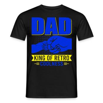 Retro Vintage Daddy 60s 70s 80s 90s Costume de fête - T-shirt homme - noir - Devant - AI Model Male 178 light (178cm)