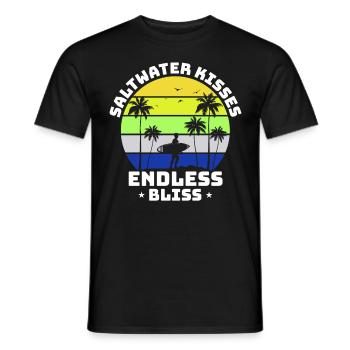 Surf, kitesurf, wakeboard, beach surfers - T-shirt homme - noir - Devant - AI Model Male 178 light (178cm)