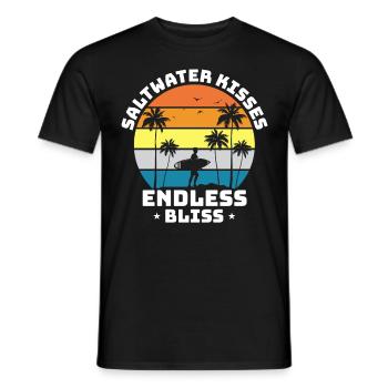 Surf, kitesurf, wakeboard, beach surfers - T-shirt homme - noir - Devant - AI Model Male 178 light (178cm)