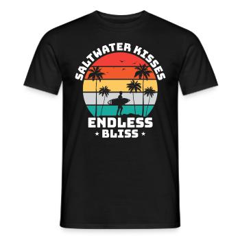 Surf, kitesurf, wakeboard, beach surfers - T-shirt homme - noir - Devant - AI Model Male 178 light (178cm)
