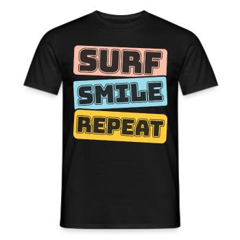 Surf, kitesurf, wakeboard, beach surfers - T-shirt homme - noir - Devant - AI Model Male 178 light (178cm)
