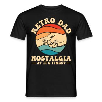 Retro Vintage Daddy 60s 70s 80s 90s Costume de fête - T-shirt homme - noir - Devant - AI Model Male 178 light (178cm)