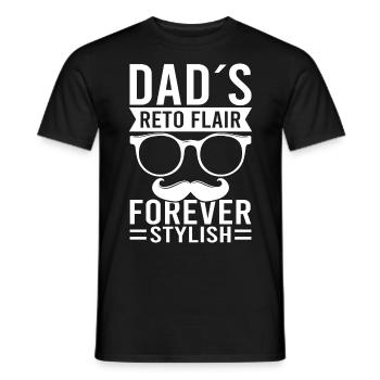 Retro Vintage Daddy 60s 70s 80s 90s Costume de fête - T-shirt homme - noir - Devant - AI Model Male 178 light (178cm)