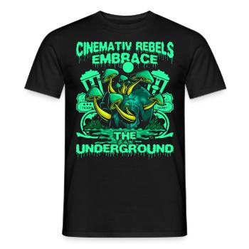 Underground Film, Independent Cinema, Horror - Männer T-Shirt - Schwarz - Vorne - AI Model Male 178 light (178cm)