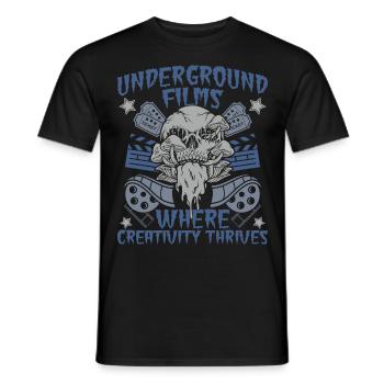 Underground Film, Independent Cinema, Horror - Männer T-Shirt - Schwarz - Vorne - AI Model Male 178 light (178cm)