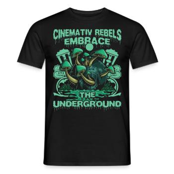 Underground Film, Independent Cinema, Horror - Männer T-Shirt - Schwarz - Vorne - AI Model Male 178 light (178cm)