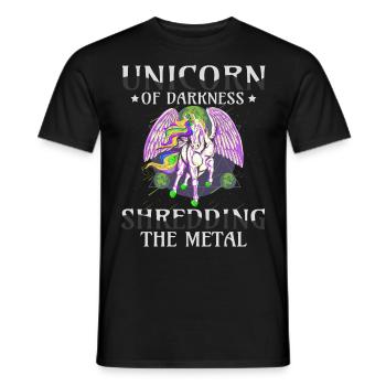 Goth Rock Satan Einhorn Festivals Death Metal - Männer T-Shirt - Schwarz - Vorne - AI Model Male 178 light (178cm)