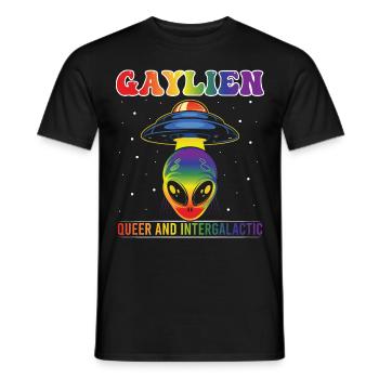 Gender Lesbian, Gay, Trans, Queer Rainbow - Men's T-Shirt - black - Front - AI Model Male 178 light (178cm)