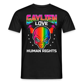 Gender Lesben, Schwule, Trans, Queer Regenbogen - Männer T-Shirt - Schwarz - Vorne - AI Model Male 178 light (178cm)