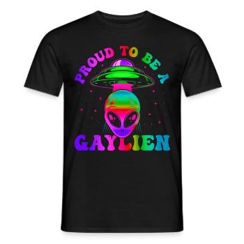 Gender Lesben, Schwule, Trans, Queer Regenbogen - Männer T-Shirt - Schwarz - Vorne - AI Model Male 178 light (178cm)