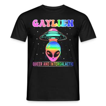 Gender Lesbian, Gay, Trans, Queer Rainbow - Men's T-Shirt - black - Front - AI Model Male 178 light (178cm)