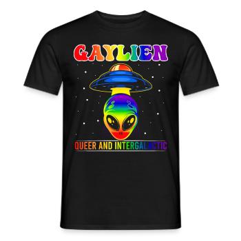 Gender Lesbian, Gay, Trans, Queer Rainbow - Men's T-Shirt - black - Front - AI Model Male 178 light (178cm)
