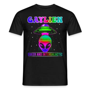 Gender Lesbian, Gay, Trans, Queer Rainbow - Men's T-Shirt - black - Front - AI Model Male 178 light (178cm)