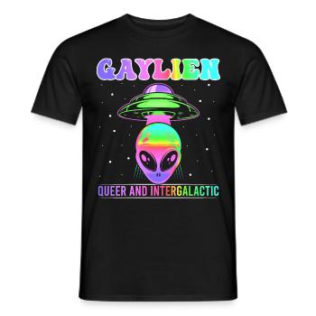 Gender Lesbian, Gay, Trans, Queer Rainbow - Men's T-Shirt - black - Front - AI Model Male 178 light (178cm)