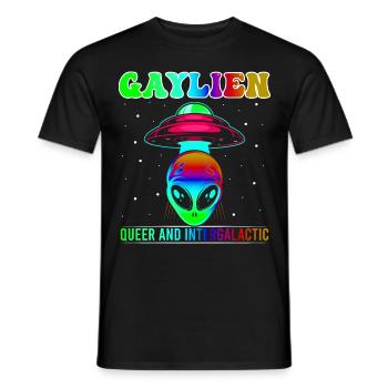 Gender Lesbian, Gay, Trans, Queer Rainbow - Men's T-Shirt - black - Front - AI Model Male 178 light (178cm)