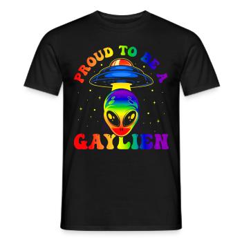 Gender Lesbian, Gay, Trans, Queer Rainbow - Men's T-Shirt - black - Front - AI Model Male 178 light (178cm)