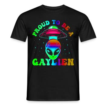 Gender Lesbian, Gay, Trans, Queer Rainbow - Men's T-Shirt - black - Front - AI Model Male 178 light (178cm)