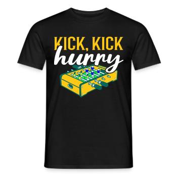 Foosball Gift Fans Wuzler Foosball - Men's T-Shirt - black - Front - AI Model Male 178 light (178cm)
