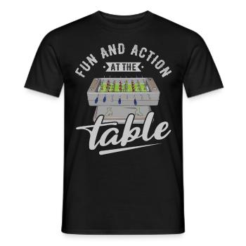 Foosball Gift Fans Wuzler Foosball - Men's T-Shirt - black - Front - AI Model Male 178 light (178cm)