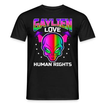 Gender Lesben, Schwule, Trans, Queer Regenbogen - Männer T-Shirt - Schwarz - Vorne - AI Model Male 178 light (178cm)
