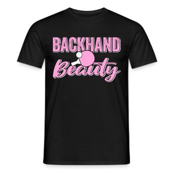 Tenue de Joueur Fille Femmes Dames! Ping-pong - T-shirt homme - noir - Devant - AI Model Male 178 light (178cm)