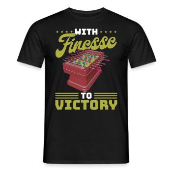 Foosball Gift Fans Wuzler Foosball - Men's T-Shirt - black - Front - AI Model Male 178 light (178cm)
