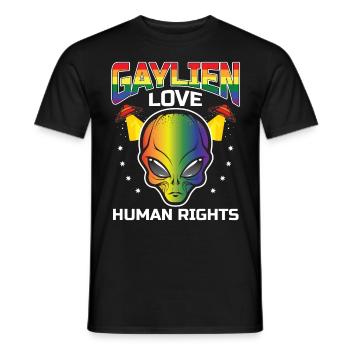 Gender Lesben, Schwule, Trans, Queer Regenbogen - Männer T-Shirt - Schwarz - Vorne - AI Model Male 178 light (178cm)