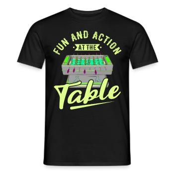 Foosball Gift Fans Wuzler Foosball - Men's T-Shirt - black - Front - AI Model Male 178 light (178cm)