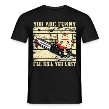 Horror Clown Horrorfilm Filmfestival + Halloween - Männer T-Shirt - Schwarz - Vorne - AI Model Male 178 light (178cm)