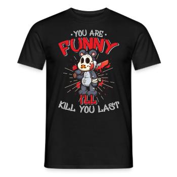 Horror Clown Horrorfilm Filmfestival + Halloween - Männer T-Shirt - Schwarz - Vorne - AI Model Male 178 light (178cm)