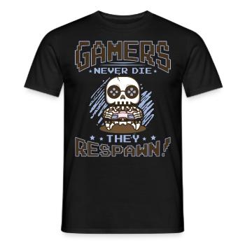 Gaming Zocken, Videospiel, Grumpy Gamer - Männer T-Shirt - Schwarz - Vorne - AI Model Male 178 light (178cm)