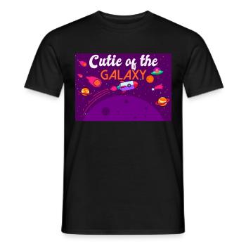 Mignon de la galaxie! Fille mignonne, enfants, petite fille - T-shirt homme - noir - Devant - AI Model Male 178 light (178cm)