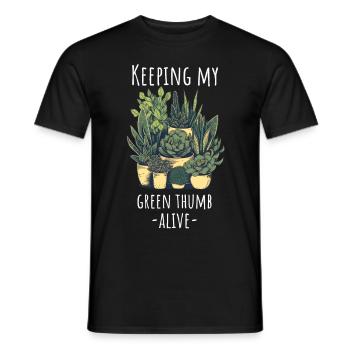 Succulents Funny Saying - Men's T-Shirt - black - Front - AI Model Male 178 light (178cm)