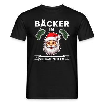 Lustiger Bäcker Weihnachtsmann Weihnachten Spruch - Männer T-Shirt - Schwarz - Vorne - AI Model Male 178 light (178cm)