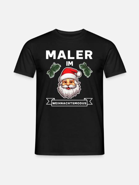Maler Weihnachten Weihnachtsmann Beruf Spruch - Männer T-Shirt - Schwarz