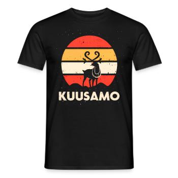 Kuusamo Finland Into The Wild #5 - Men's T-Shirt - black - Front - AI Model Male 178 light (178cm)