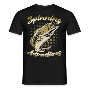 Angel, Angler, Fischer Fischen und Hecht Angeln - Männer T-Shirt - Schwarz - Vorne - AI Model Male 178 light (178cm)