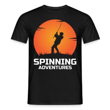 Fishing, Angler, Fisherman Fishing and Pike Fishing - Men's T-Shirt - black - Front - AI Model Male 178 light (178cm)