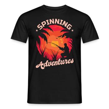 Fishing, Angler, Fisherman Fishing and Pike Fishing - Men's T-Shirt - black - Front - AI Model Male 178 light (178cm)