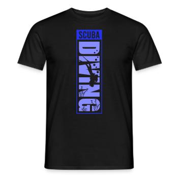 Scuba Diving, Scuba Diving, Holiday Sea Diver - Men's T-Shirt - black - Front - AI Model Male 178 light (178cm)