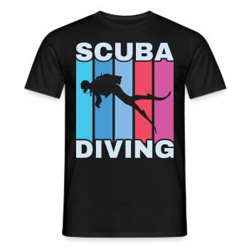 Scuba Diving, Scuba Diving, Holiday Sea Diver - Men's T-Shirt - black - Front - AI Model Male 178 light (178cm)