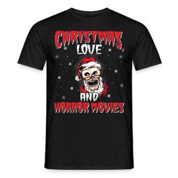 Horror Movie Zombie Santa Weihanchten Liebe Horror - Männer T-Shirt - Schwarz - Vorne - AI Model Male 178 light (178cm)