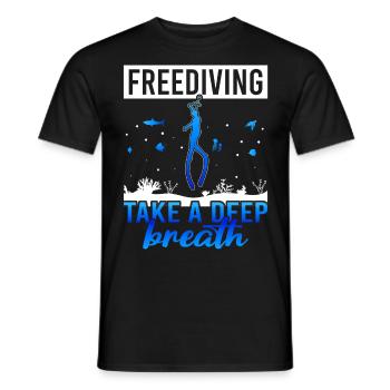 Plongée, Apnée, Apnée No Limit Apnée - T-shirt homme - noir - Devant - AI Model Male 178 light (178cm)