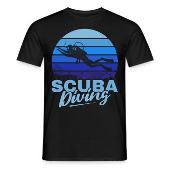 Scuba Diving, Scuba Diving, Holiday Sea Diver - Men's T-Shirt - black - Front - AI Model Male 178 light (178cm)