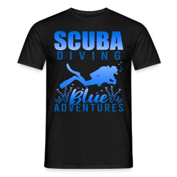 Plongée sous-marine, Plongée sous-marine, Vacances Sea Diver - T-shirt homme - noir - Devant - AI Model Male 178 light (178cm)